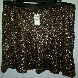 BNWT Express sequined mini skirt size 12