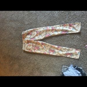 Floral jeans