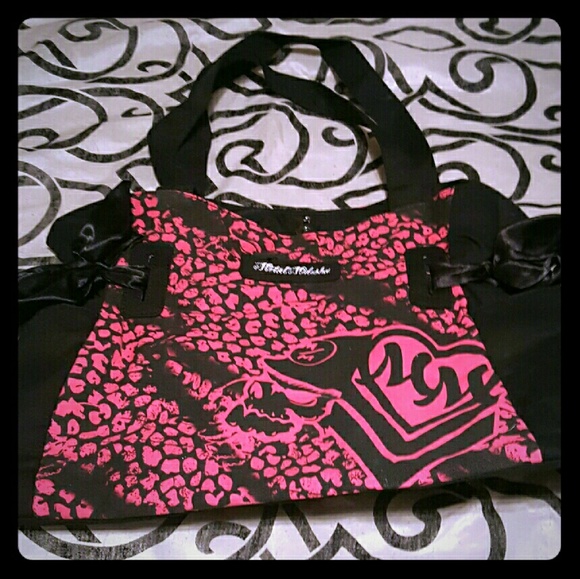 Metal Mulisha pink/black purse