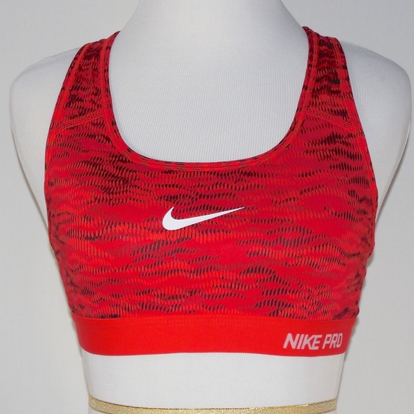 Red Nike pro sports bra