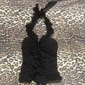 Black Halter Top
