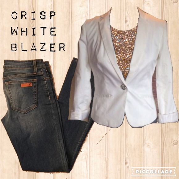 White fully lined H&M blazer size 6