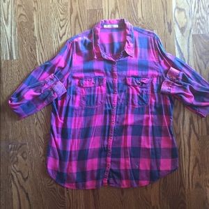Maurices plus size big check (plaid) shirt