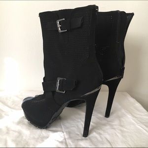 Black Mesh Boots
