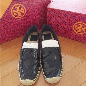 BRAND NEW Tory Burch Navy Espadrilles.