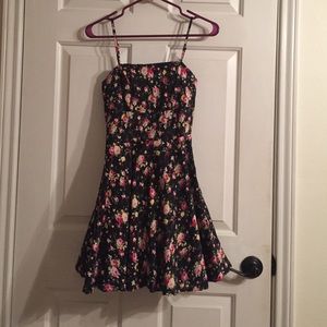 Black Flower Sundress