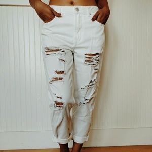 Topshop moto 'Hayden' destroyed boyfriend jeans