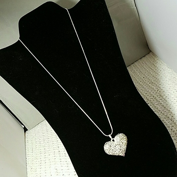 Jewelry - 22.1g .925 Sterling SILVER 22" Heart Necklace