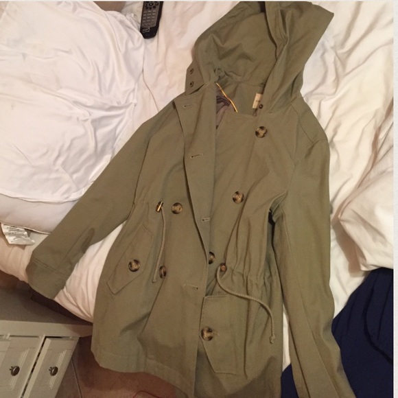 Olive green pea coat