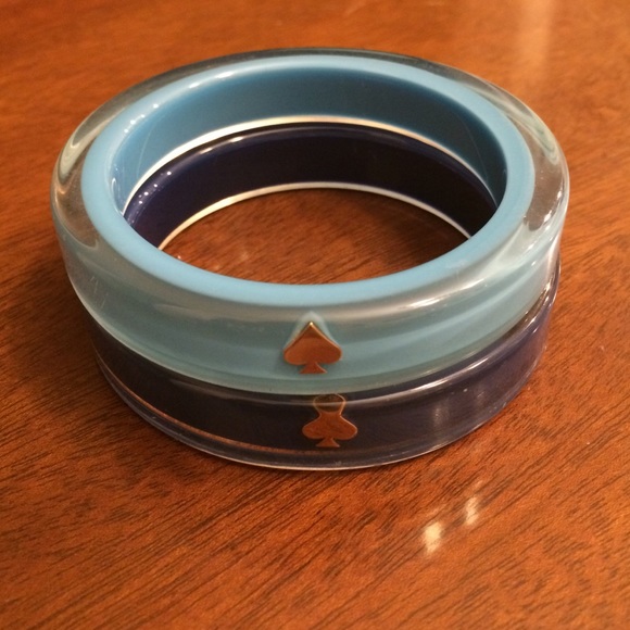 Kate spade plastic bracelets light blue and navy
