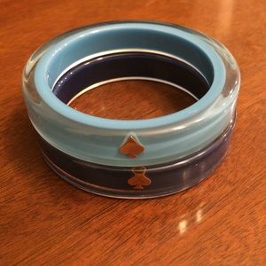 Kate spade plastic bracelets light blue and navy
