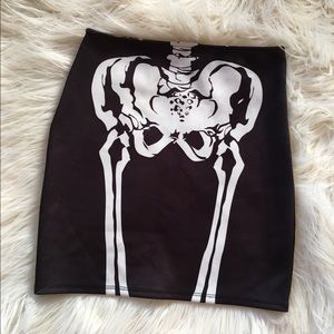 Skeleton mini skirt