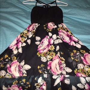 High low floral dress xs
