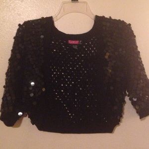 Sequined black cardigan