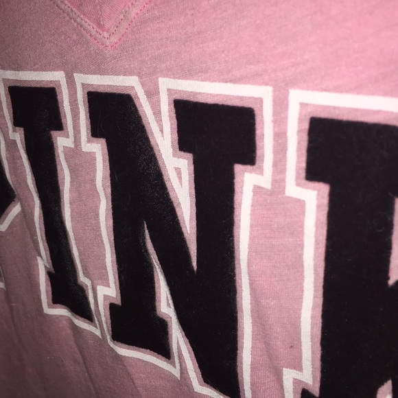 PINK tee shirt with Velvet Letters - Picture 2 of 3