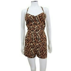 Urban Outfitters Silence Noise leopard romper M