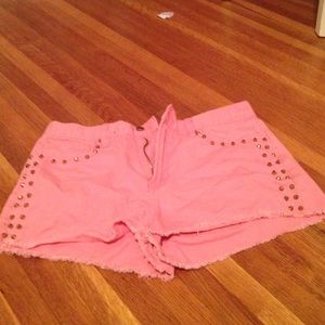 Peach studed shorts
