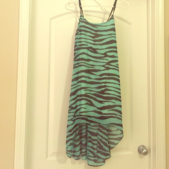 High-low zebra dress