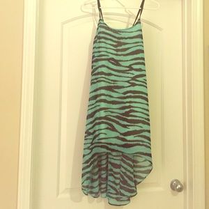 High-low zebra dress