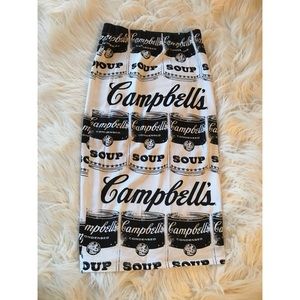 Campbell's soup midi skirt