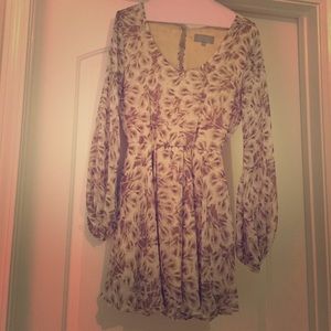 Open back long sleeve dress.