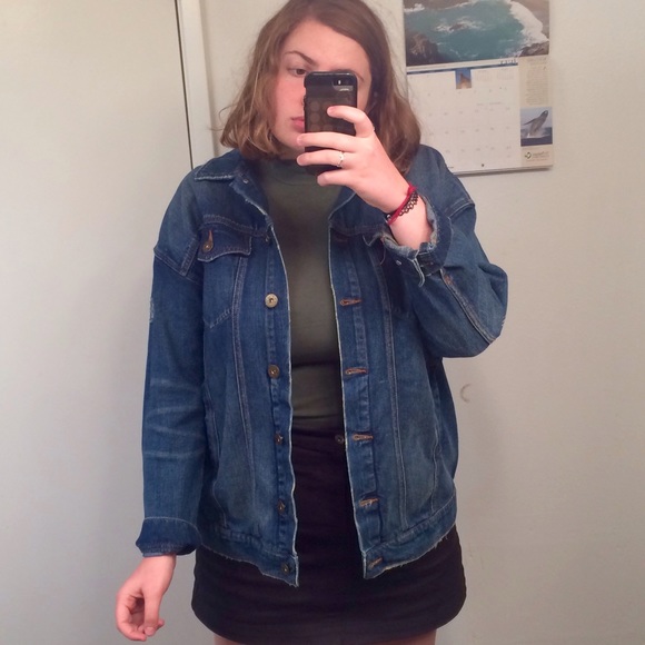 free people dark wash denim jacket 🌹 - Picture 3 of 3