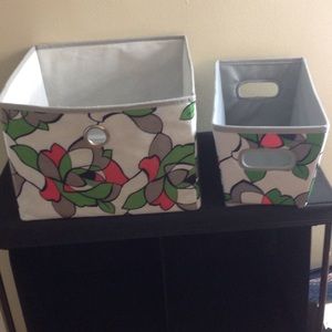 Three Patterned Organizer Boxes