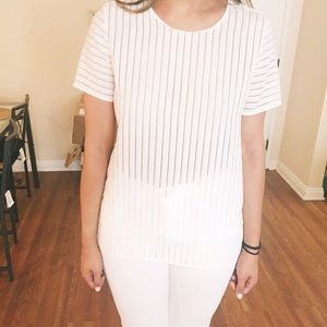 NWT J.Crew Sheer Striped Top