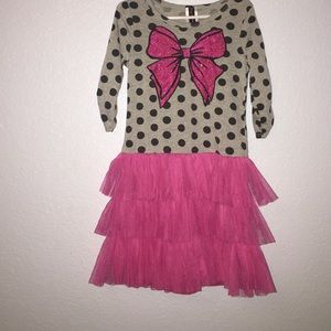 Pink bow dress girls