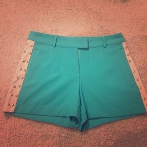 Studded teal shorts