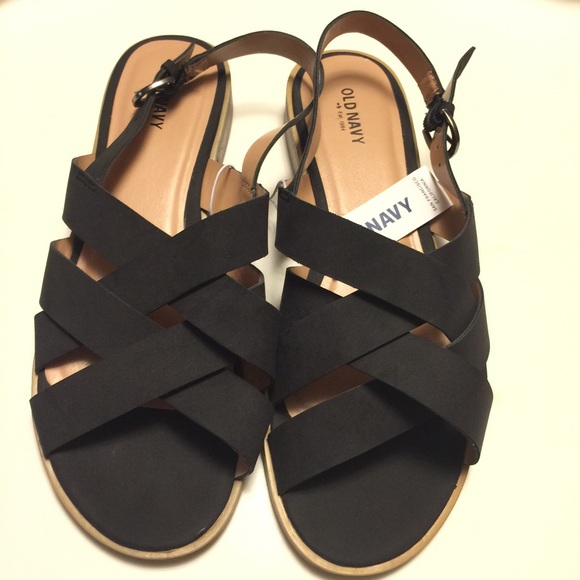 ❤️SOLD❤️Black Suede Criss-Cross Slingback Sandals - Picture 2 of 4