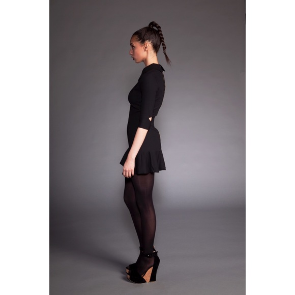 • SALE • Wool Tailored Mini Dress - Picture 3 of 6