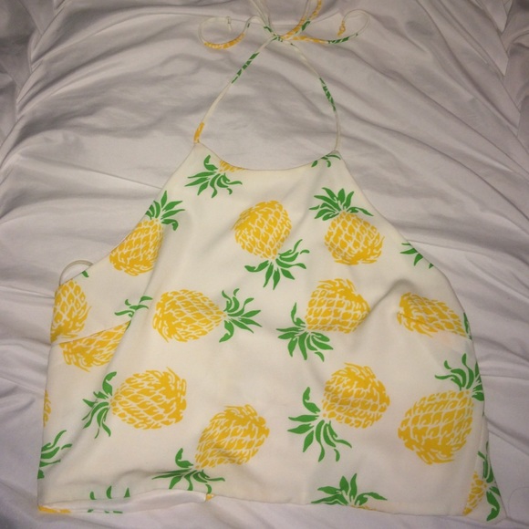 Halter Pineapple Crop Top