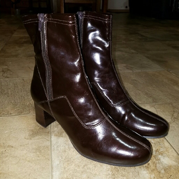 franco sarto harmona leather double side zip bootie