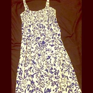 Old navy long blue and white summer/spring dress