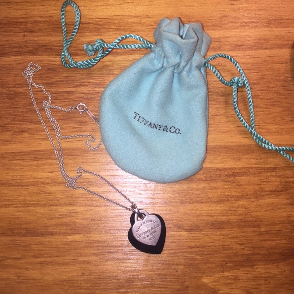 Tiffany & Co black onyx heart necklace