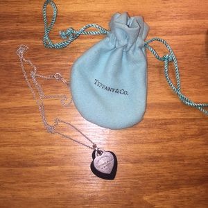 Tiffany & Co black onyx heart necklace