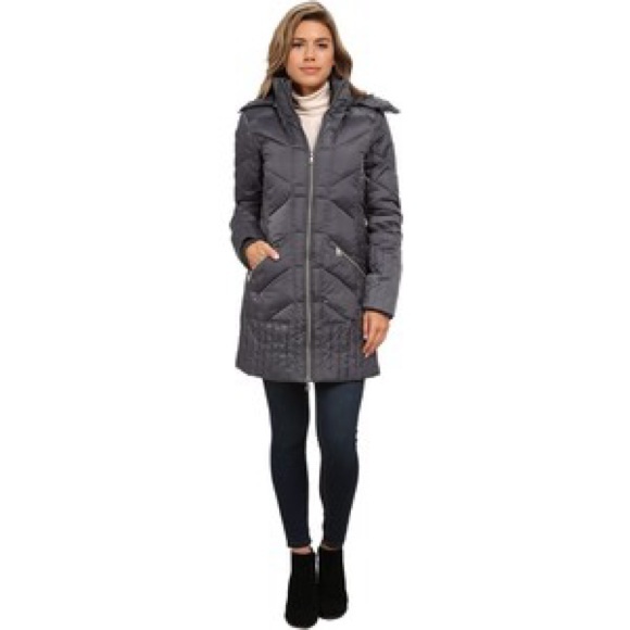 Sam Edelman Kate Faux Fur Hooded Down Jacket - Picture 2 of 4