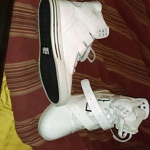 Brand new never worn all white high top sneakers