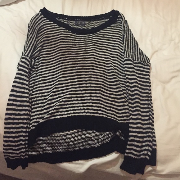 Black and white stripped ASTR sweater