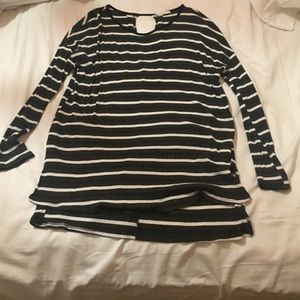 Grey black and white lush sweater