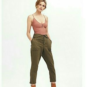 Vintage 90s High Waist Rise Foldover Harem Ankle