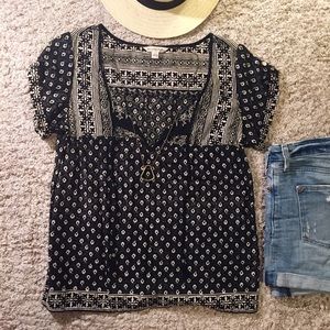 American Eagle Chic Peasant Blouse