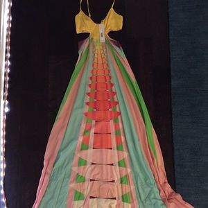 Mara Hoffman Yellow Maxi Cutout Runway Dress