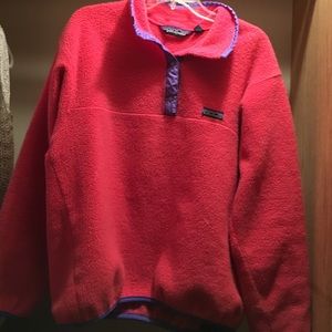 Kids salmon colored Patagonia fleece