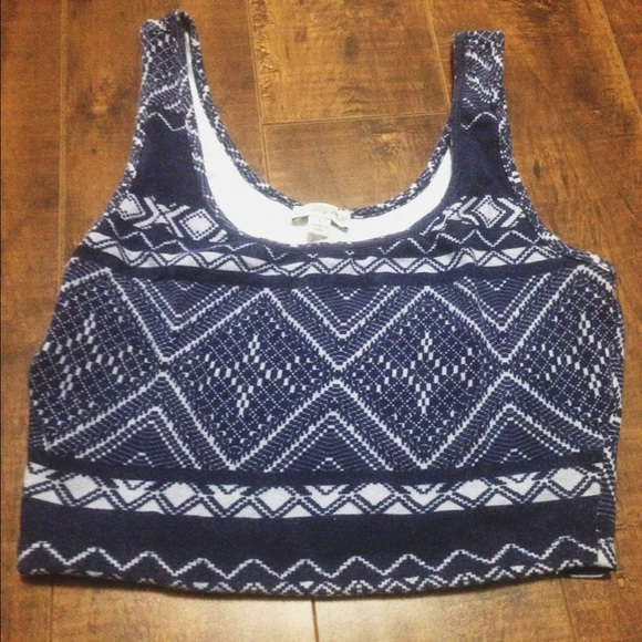 Cute soft bohemian print crop top