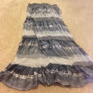 Grey and silver scarf