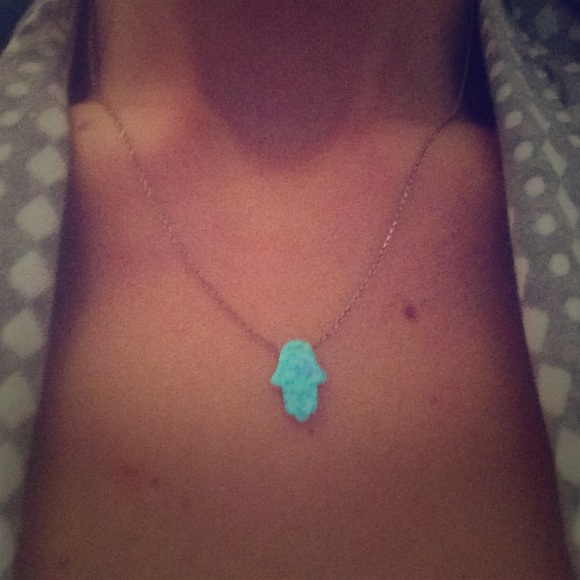Opal Hamsa Necklace