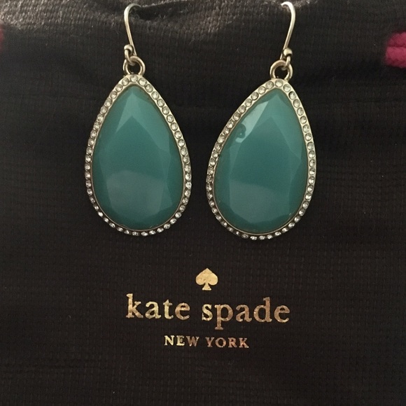 kate spade Jewelry - Kate Spade turquoise teardrop earrings