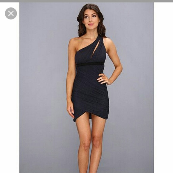 NWT BCBG MaxAzria One Arm Rouched Dress